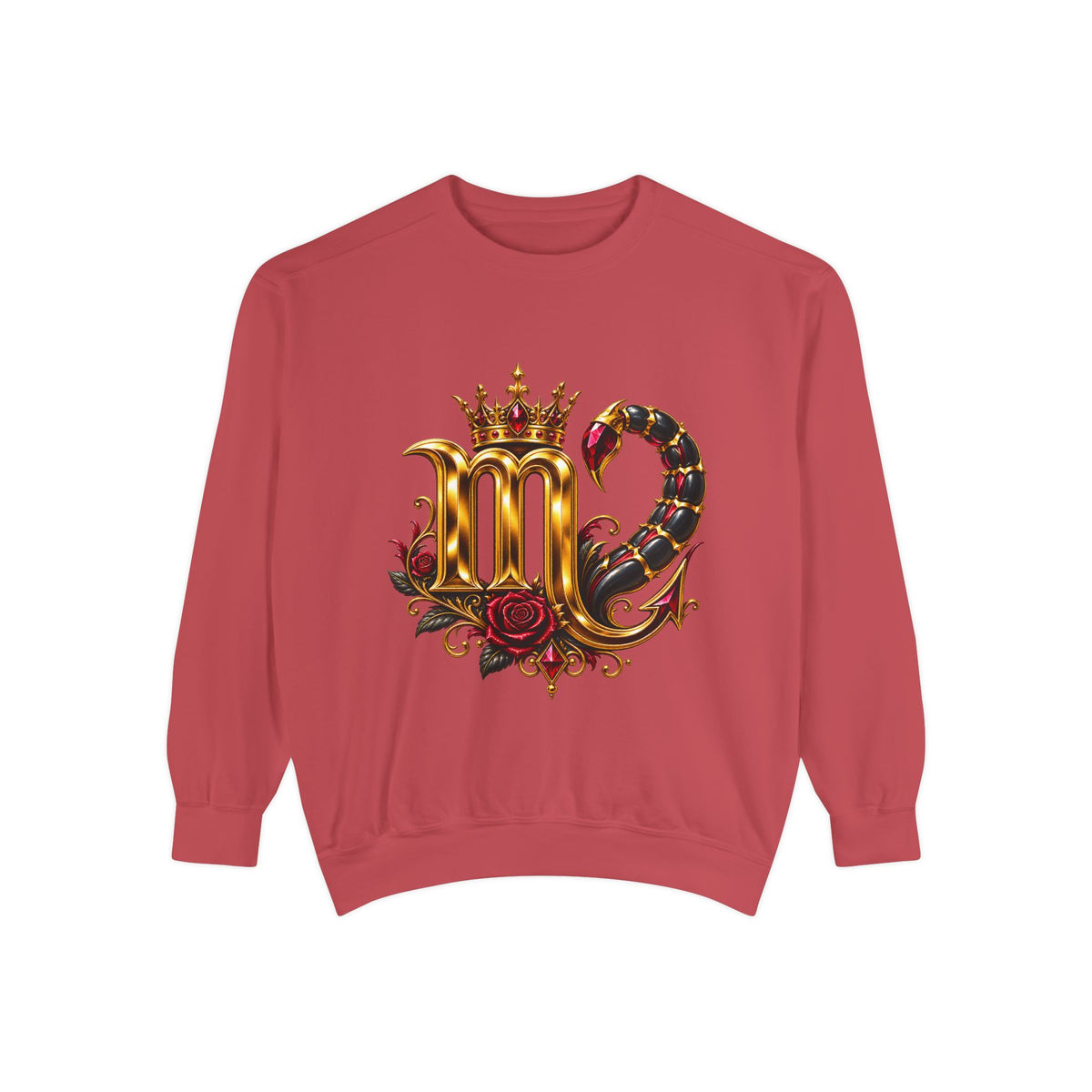 Scorpio Zodiac Sweatshirt — Regal Gold Scorpion Astrological Crewneck