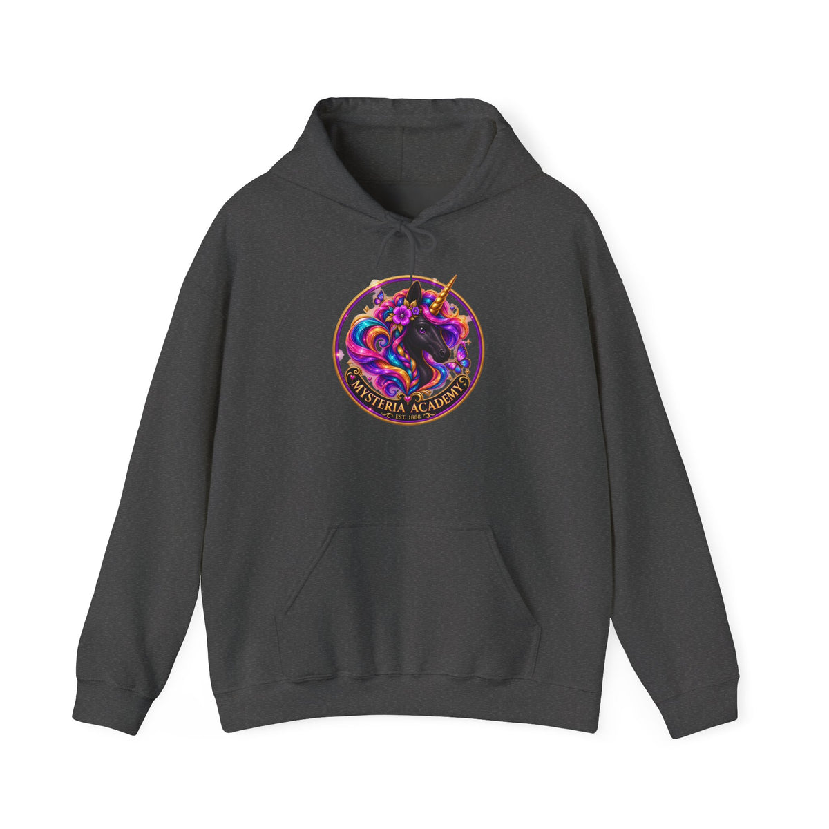 Unicorn Hoodie – Cosmic Rainbow Black Unicorn Pullover