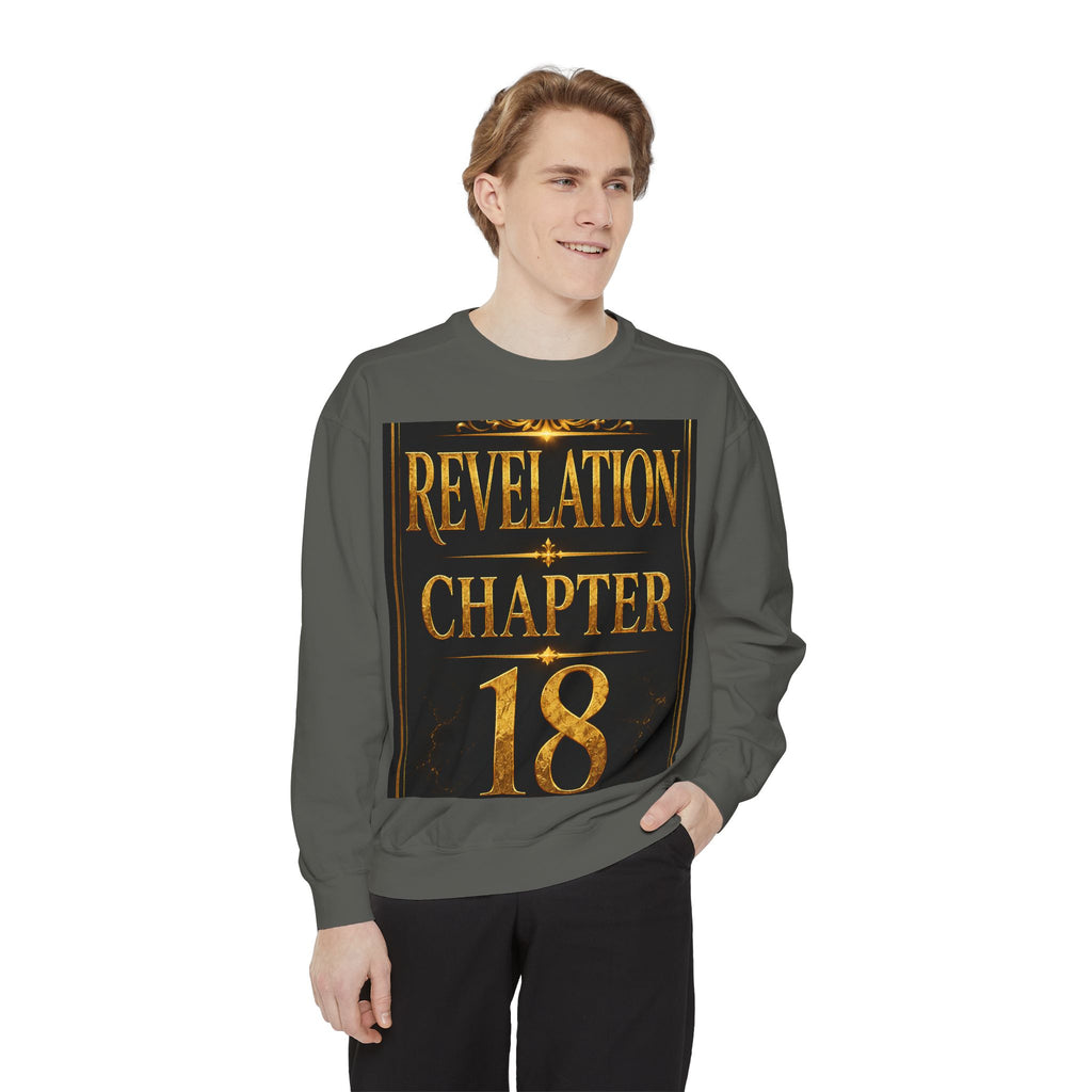 Revelation Chapter 18 Sweatshirt - Angelic Apocalyptic Graphic Crewneck