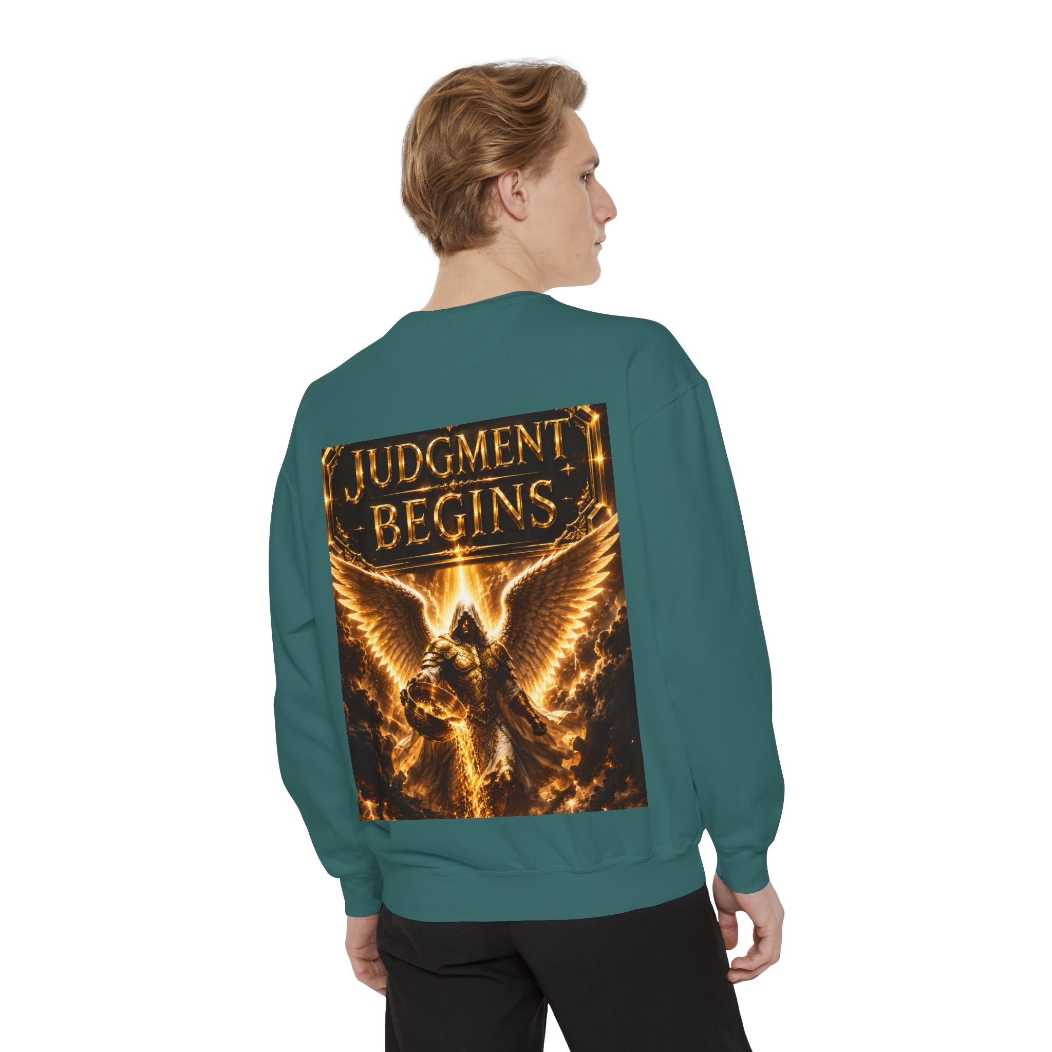 Revelation Chapter 16 Sweatshirt — "Judgment Begins" Apocalyptic Graphic