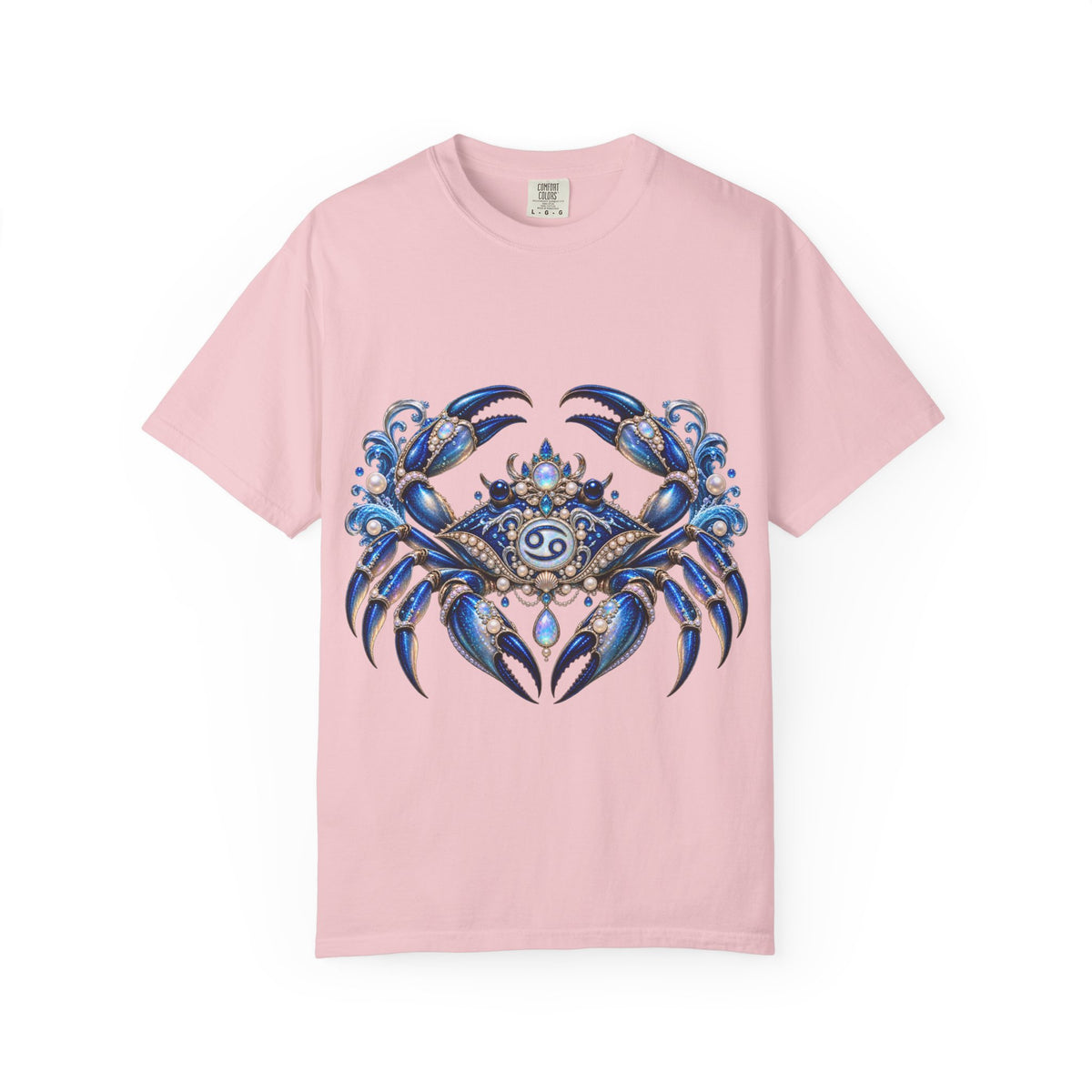 Cancer Zodiac T-Shirt — Blue Crab Astrology Tee (Intuitive, Loyal, Nurturing)