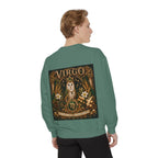 Virgo Zodiac Sweatshirt — Virgo Goddess & Owl Astrology Crewneck