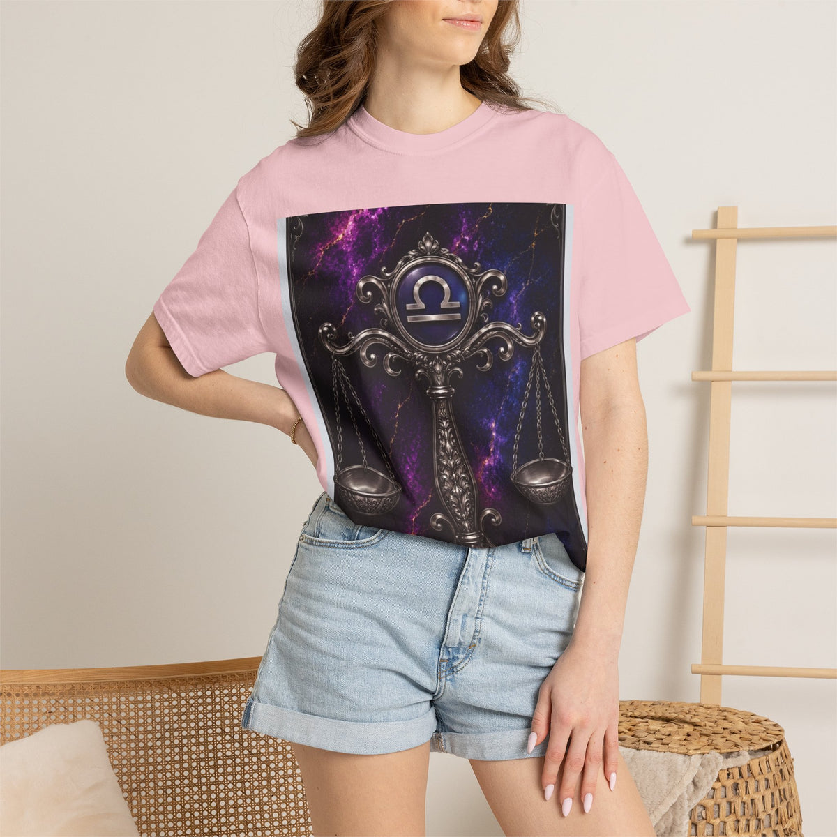 Libra Scales Zodiac T-Shirt — Astrology Graphic Tee