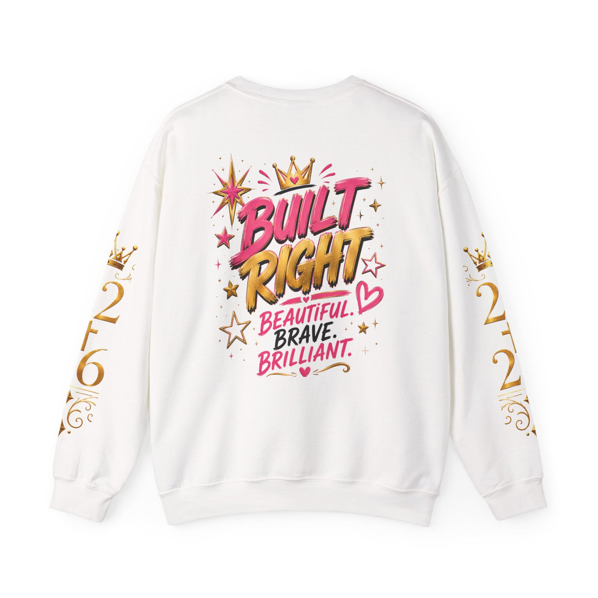 Crewneck Sweatshirt — "I'm Not Perfect but I'm Limited Edition" / Built Right Graphic