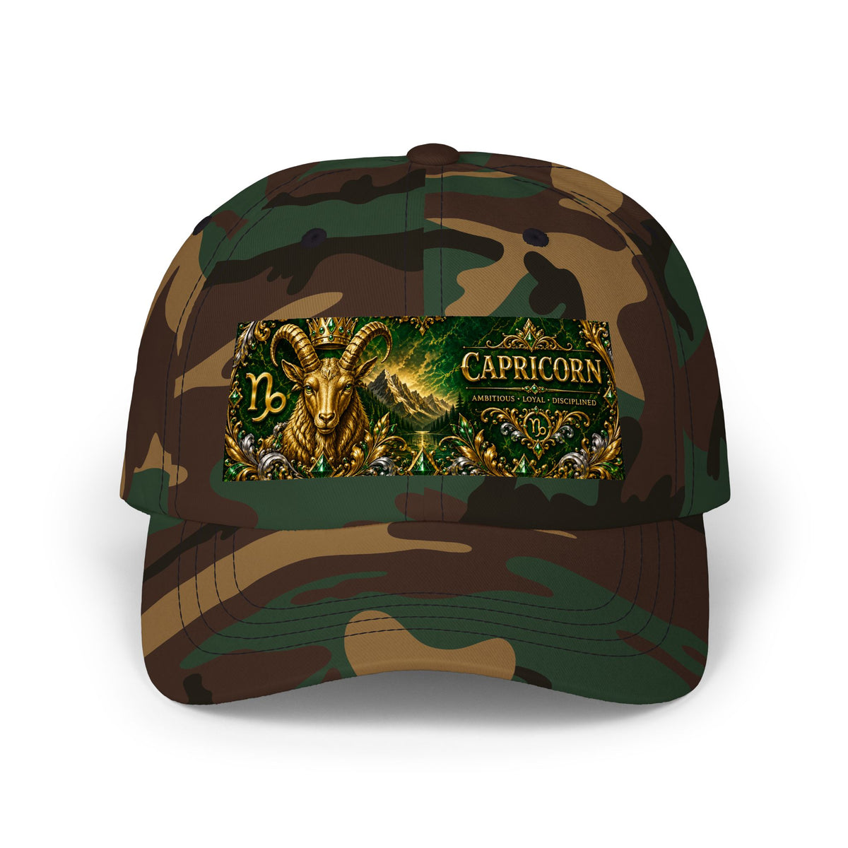 Capricorn Dad Hat — Zodiac Capricorn Goat Embroidered Baseball Cap