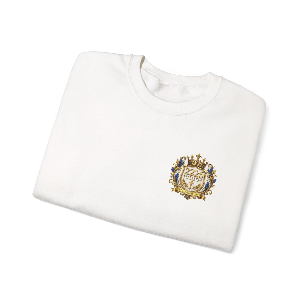 Lion & Cross Crewneck Sweatshirt — 2226 Psalm Christian Faith Pullover