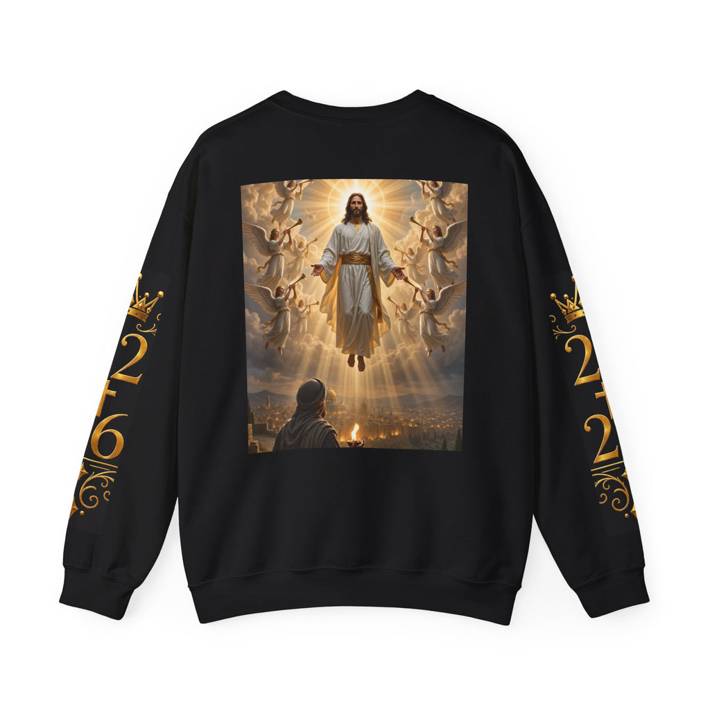 Revelation Chapter 1 Crewneck Sweatshirt — Christian Jesus Second Coming Design