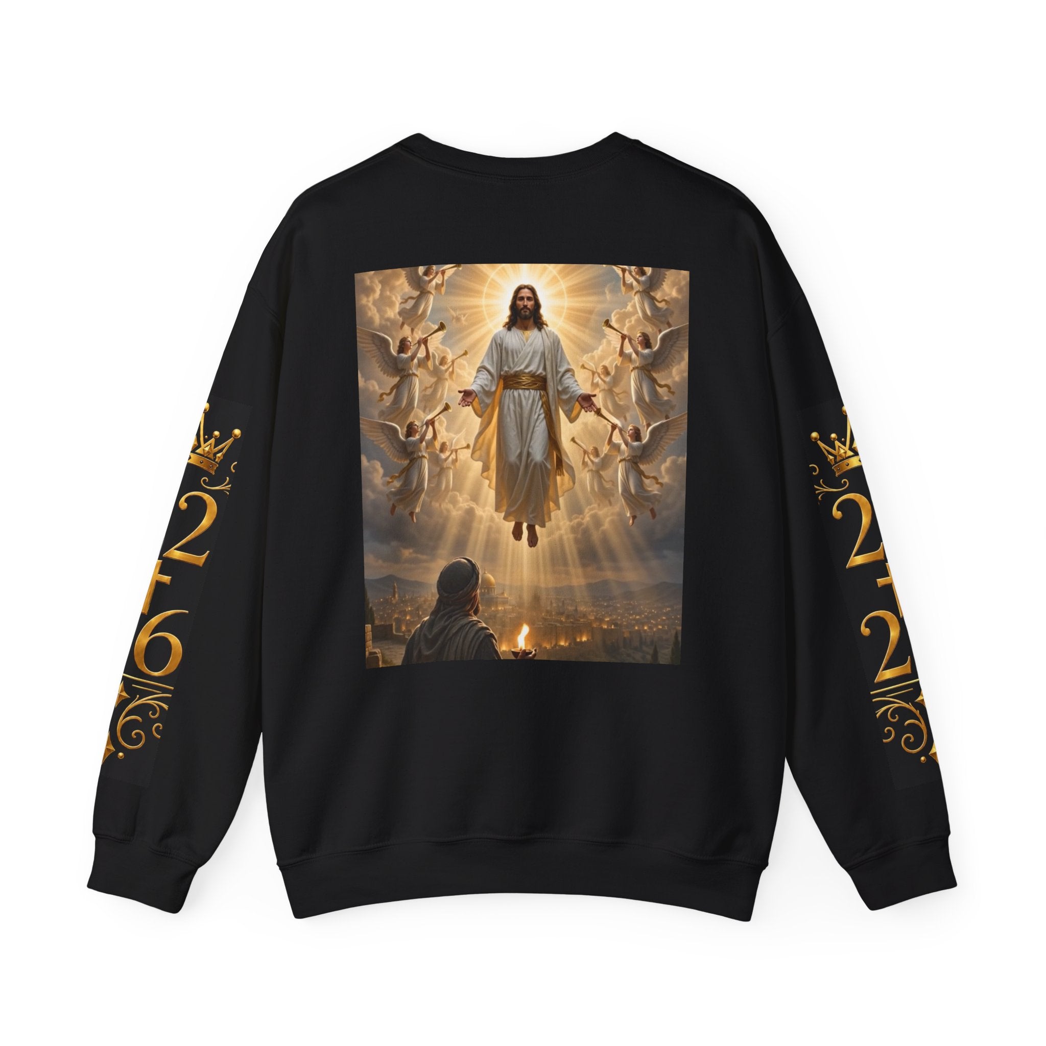 Revelation Chapter 1 Crewneck Sweatshirt — Christian Jesus Second Coming Design