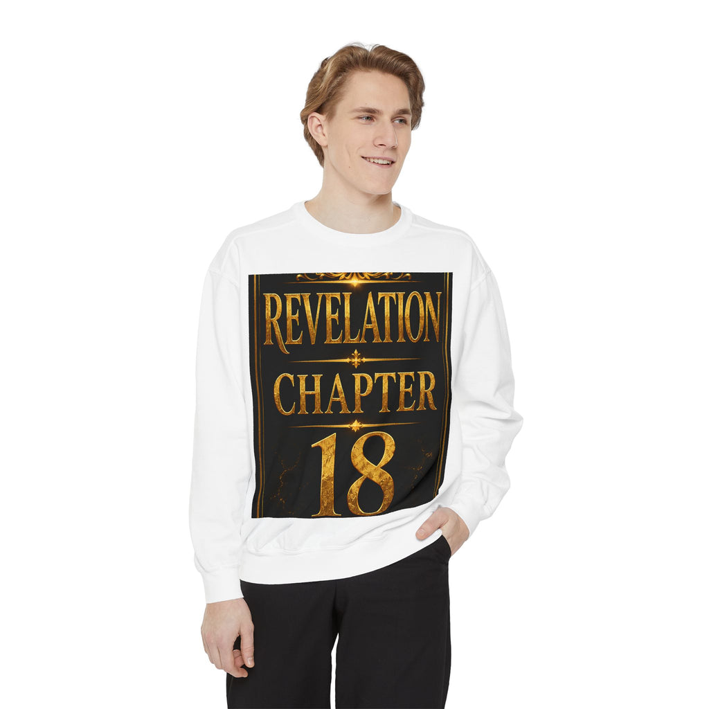 Revelation Chapter 18 Sweatshirt - Angelic Apocalyptic Graphic Crewneck