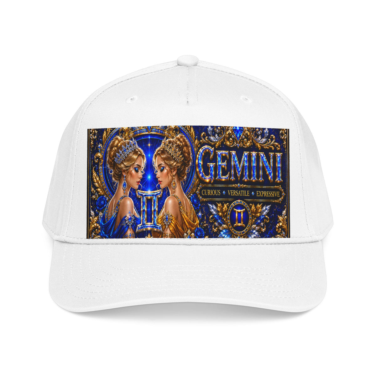 Gemini Zodiac Baseball Cap — Astrology Twins Embroidered Mid Profile Hat