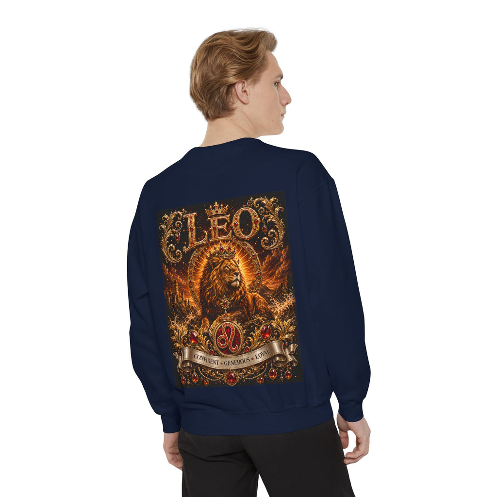 Leo Zodiac Lion Sweatshirt — Regal Astrology Graphic Crewneck