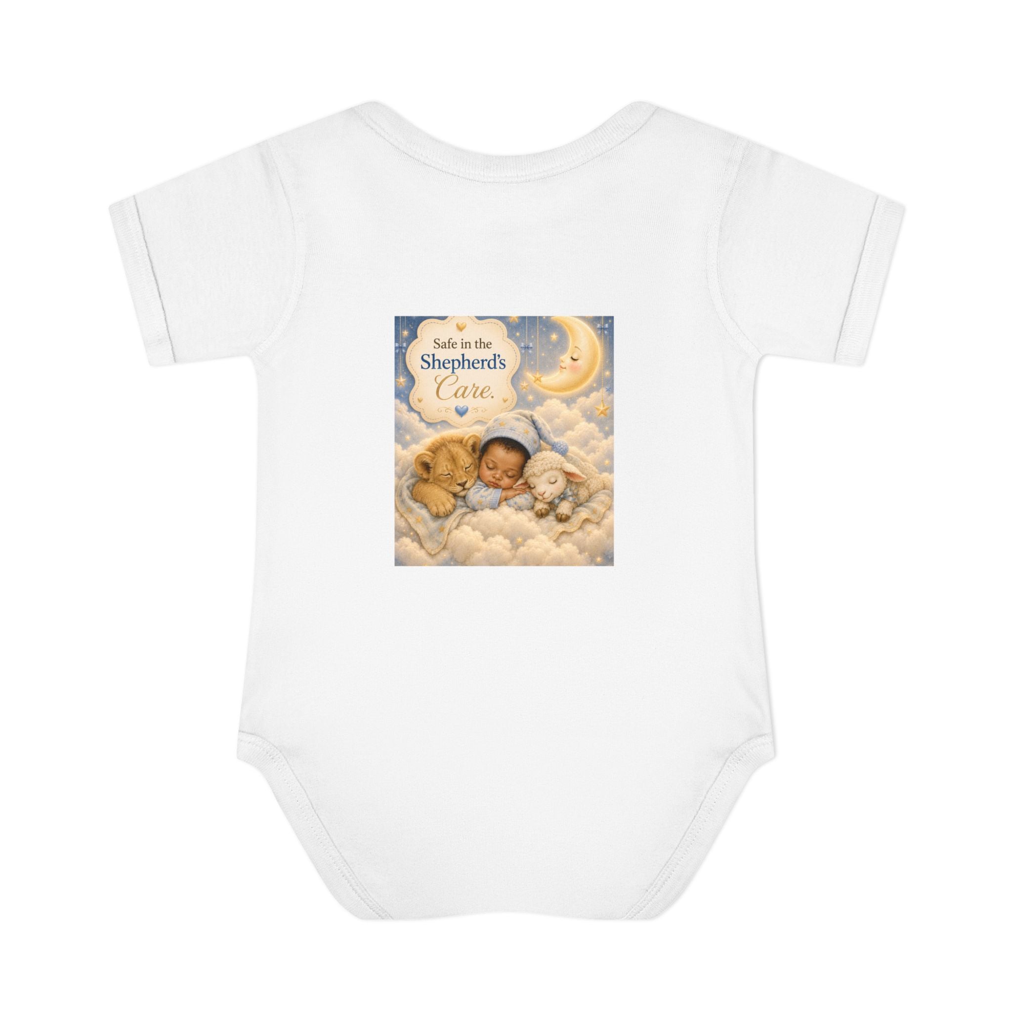 Baby Bodysuit — "Safe in the Shepherd's Care" Newborn Onesie (Nursery Gift)