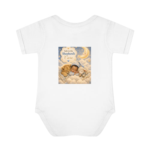 Baby Bodysuit — "Safe in the Shepherd's Care" Newborn Onesie (Nursery Gift)