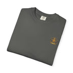Lion Crest T-Shirt — Regal Crowned Lion with "Faith • Purpose • Peace" Back Graphic