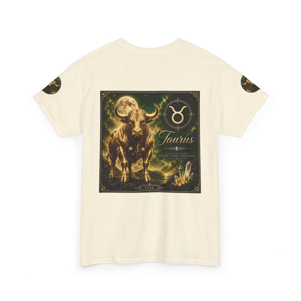 Taurus Zodiac T‑Shirt — Bull Astrology Graphic Tee (Taurus Symbol & Moon Design)
