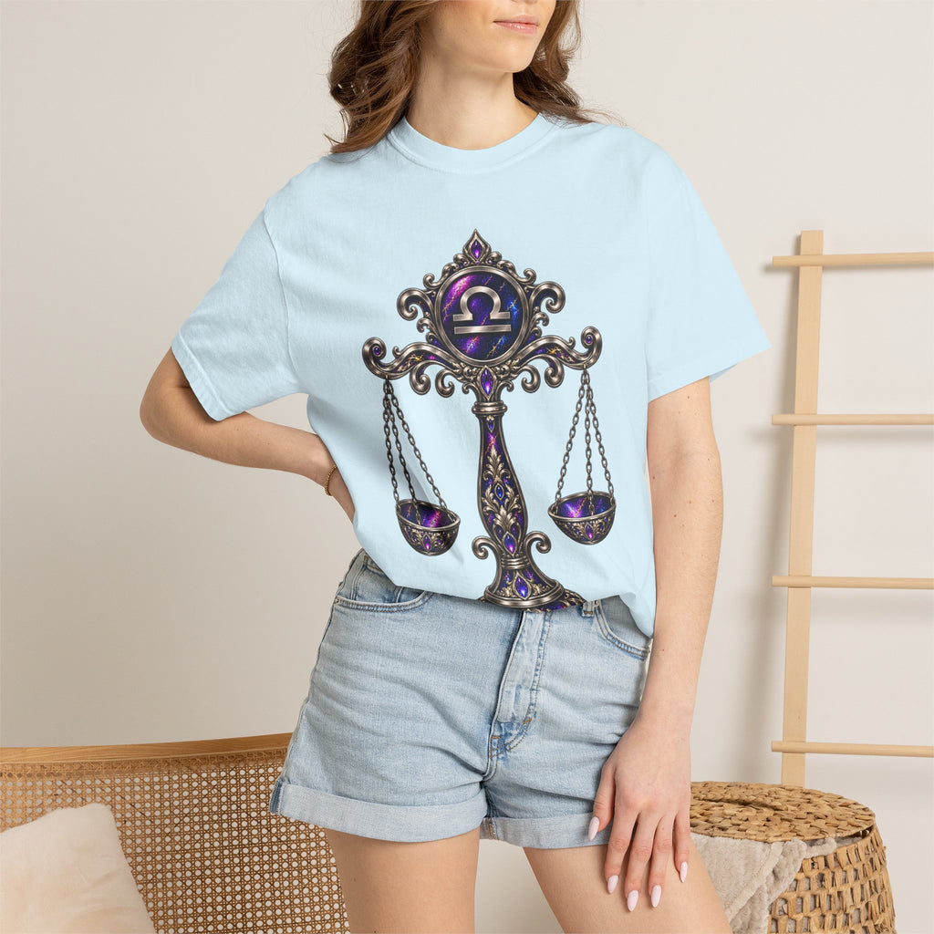 Libra Zodiac Scales T-Shirt — Astrological Balance Graphic Tee