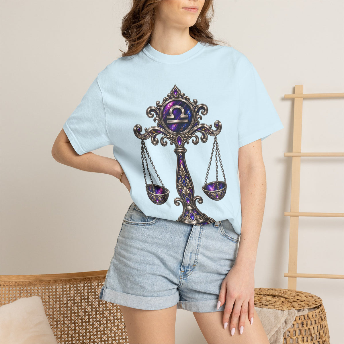 Libra Zodiac Scales T-Shirt — Astrological Balance Graphic Tee