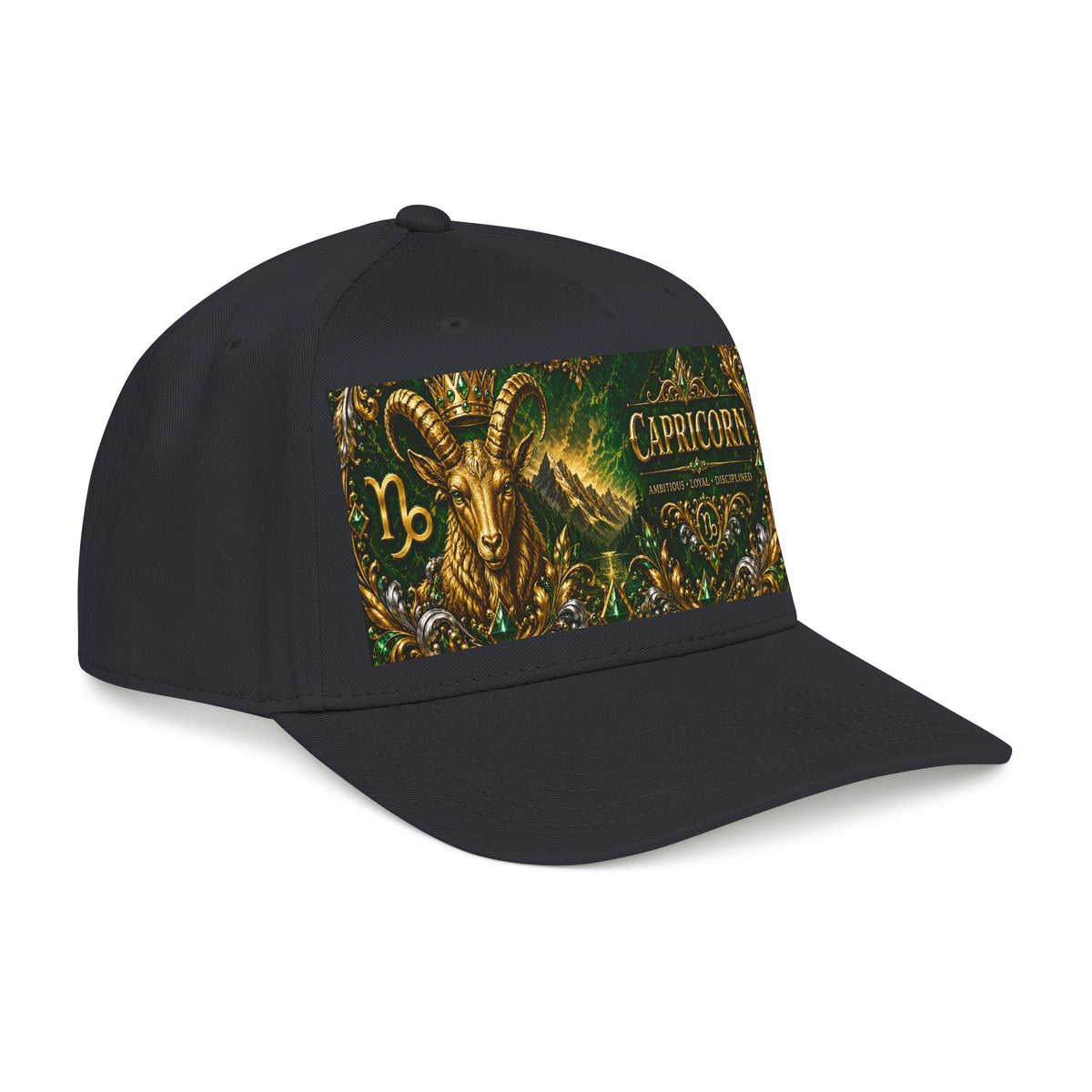 Capricorn Zodiac Baseball Cap — Gold Goat Astrology Hat