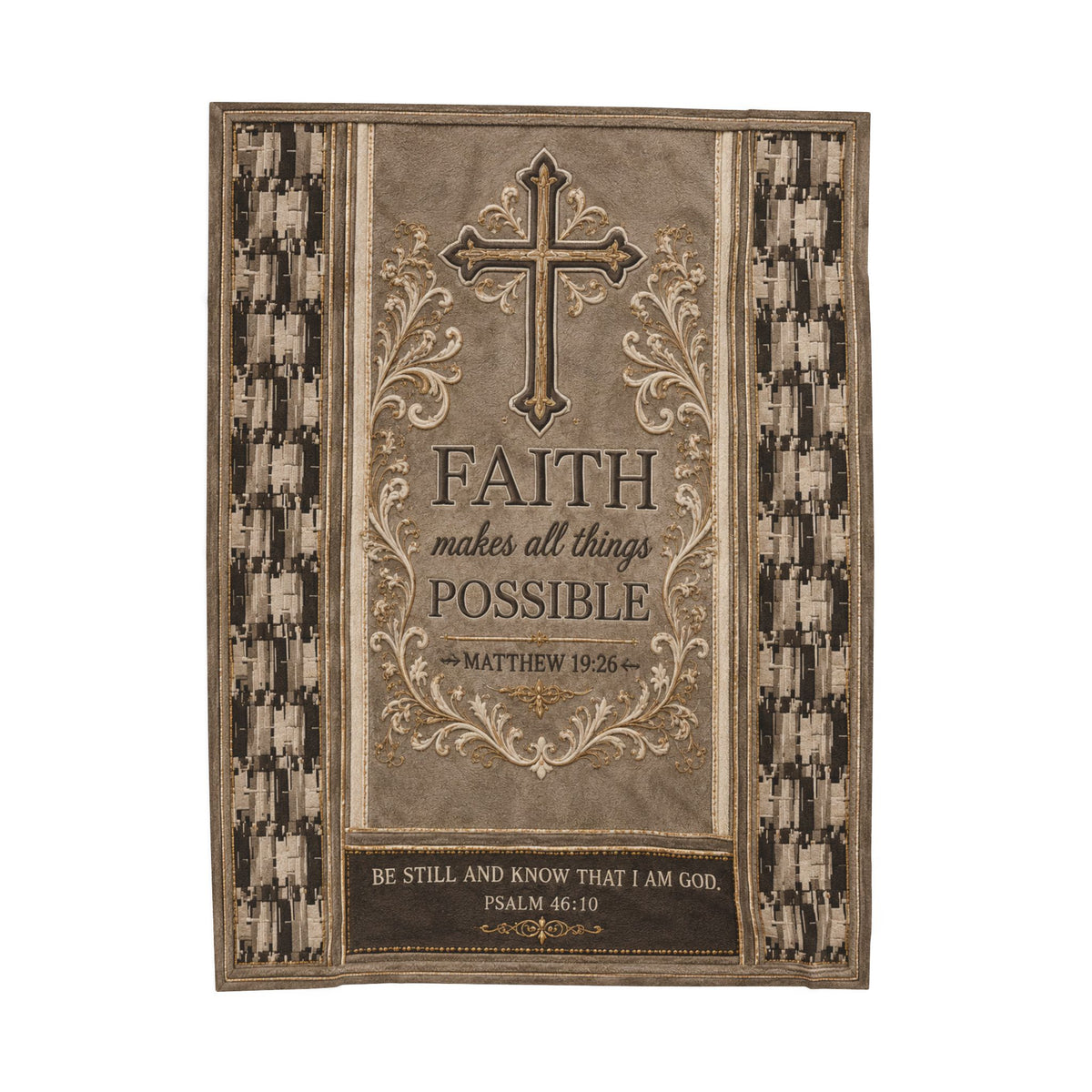 Faith Inspirational Velveteen Plush Blanket – "Faith makes all things possible" (Matthew 19:26)