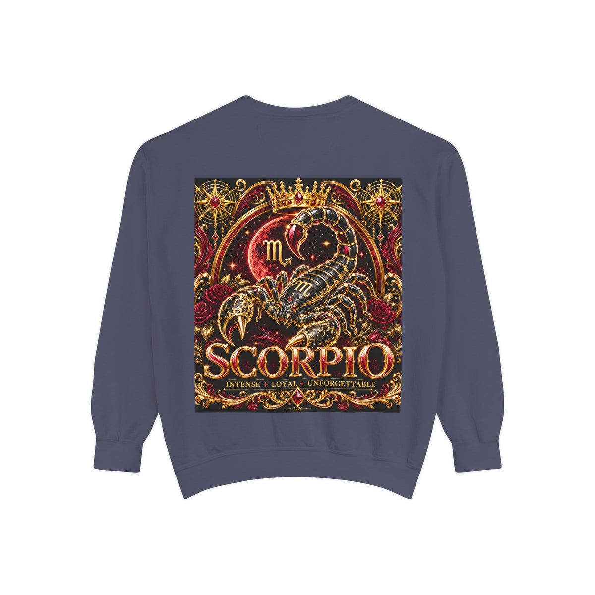 Scorpio Zodiac Sweatshirt — Regal Gold Scorpion Astrological Crewneck