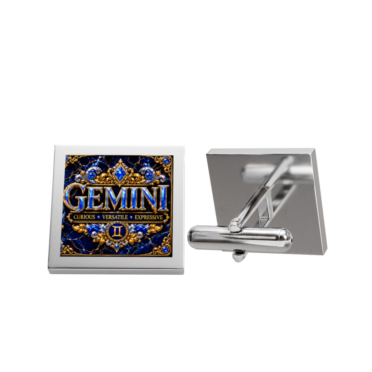 Gemini Zodiac Gold Cufflinks – Astrological Birthday Gift