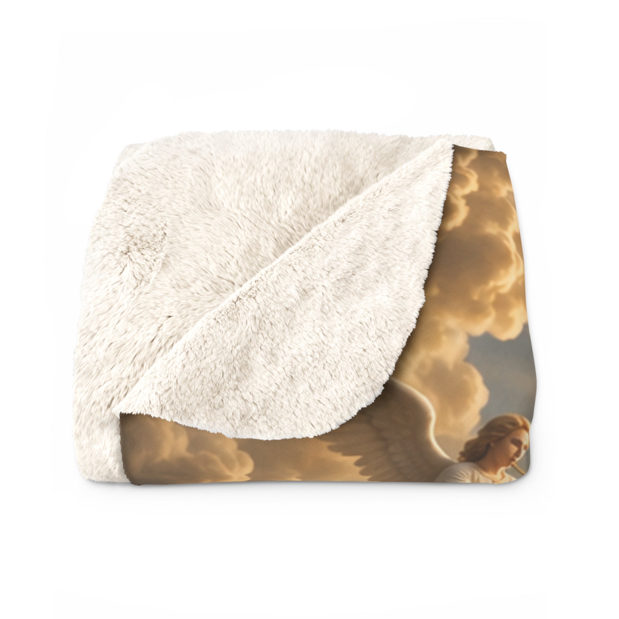 Jesus Ascension Sherpa Fleece Blanket — Christian Religious Throw for Prayer & Devotion