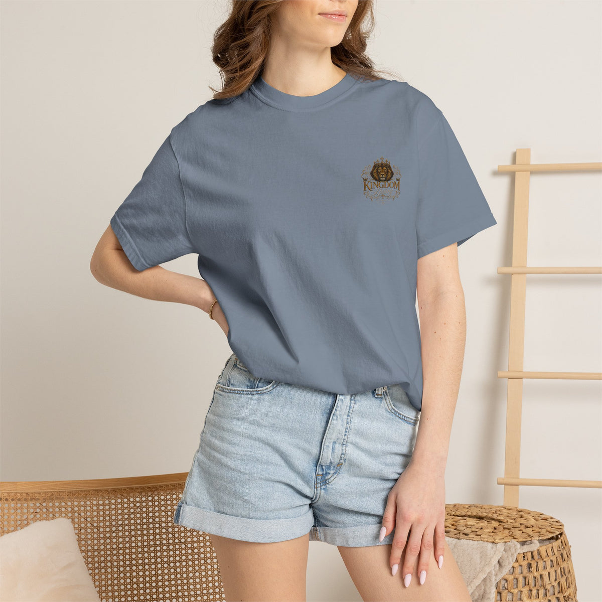 Kingdom Living Lion T-Shirt — Crowned Lion Christian Faith Tee