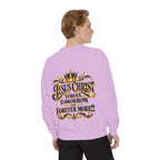 Religious Sweatshirt — “Jesus Christ Today, Tomorrow and Forever More” Crown Graphic