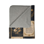 Inspirational Faith Sherpa Blanket - Scripture & Religious Symbols Patchwork