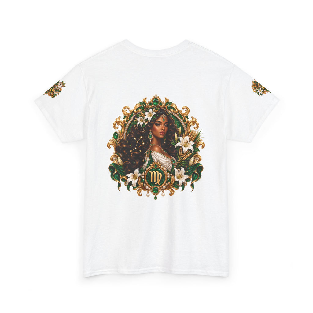 Virgo Zodiac Tee — Elegant Floral Virgo Astrology T-Shirt