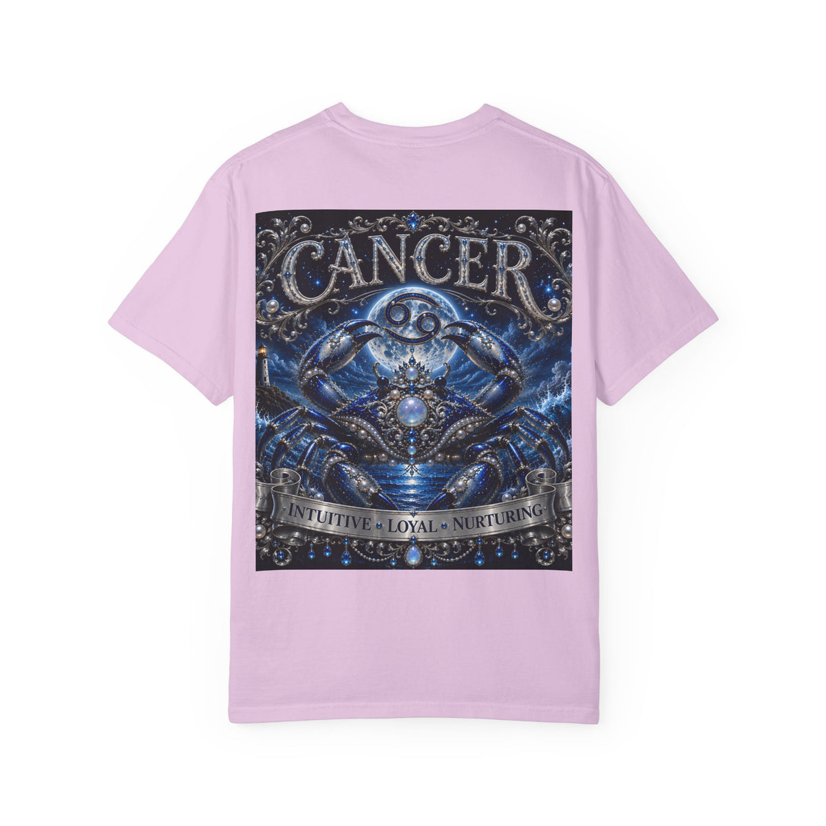 Cancer Zodiac T-Shirt — Blue Crab Astrology Tee (Intuitive, Loyal, Nurturing)