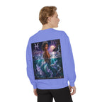 Pisces Mermaid Zodiac Sweatshirt — Pisces Symbol & 'Pisces' Artwork