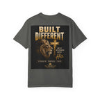 Built Right / Built Different Graphic T-Shirt — Faith Lion Crown Design