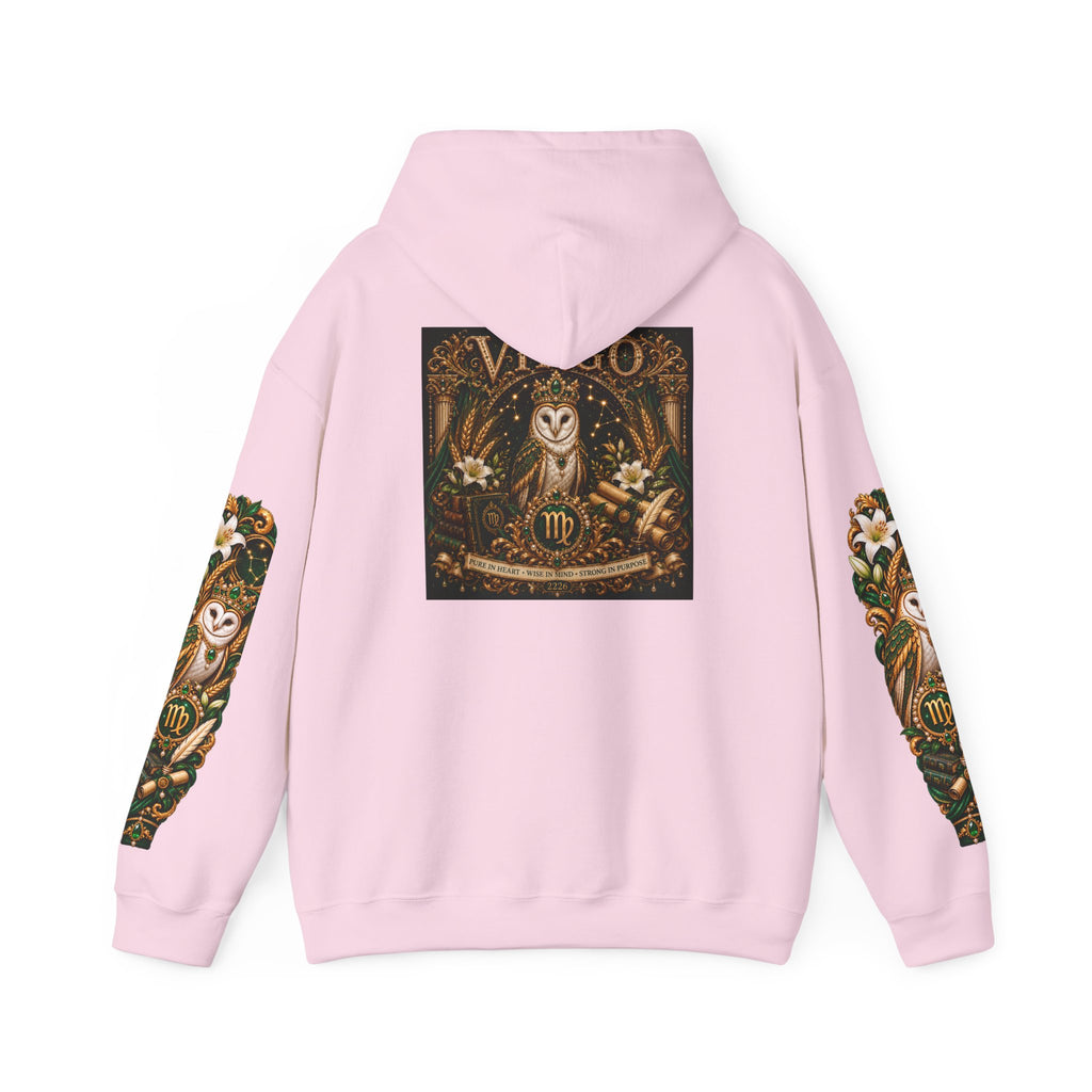 Virgo Owl Zodiac Hoodie — Floral Astrology Pullover