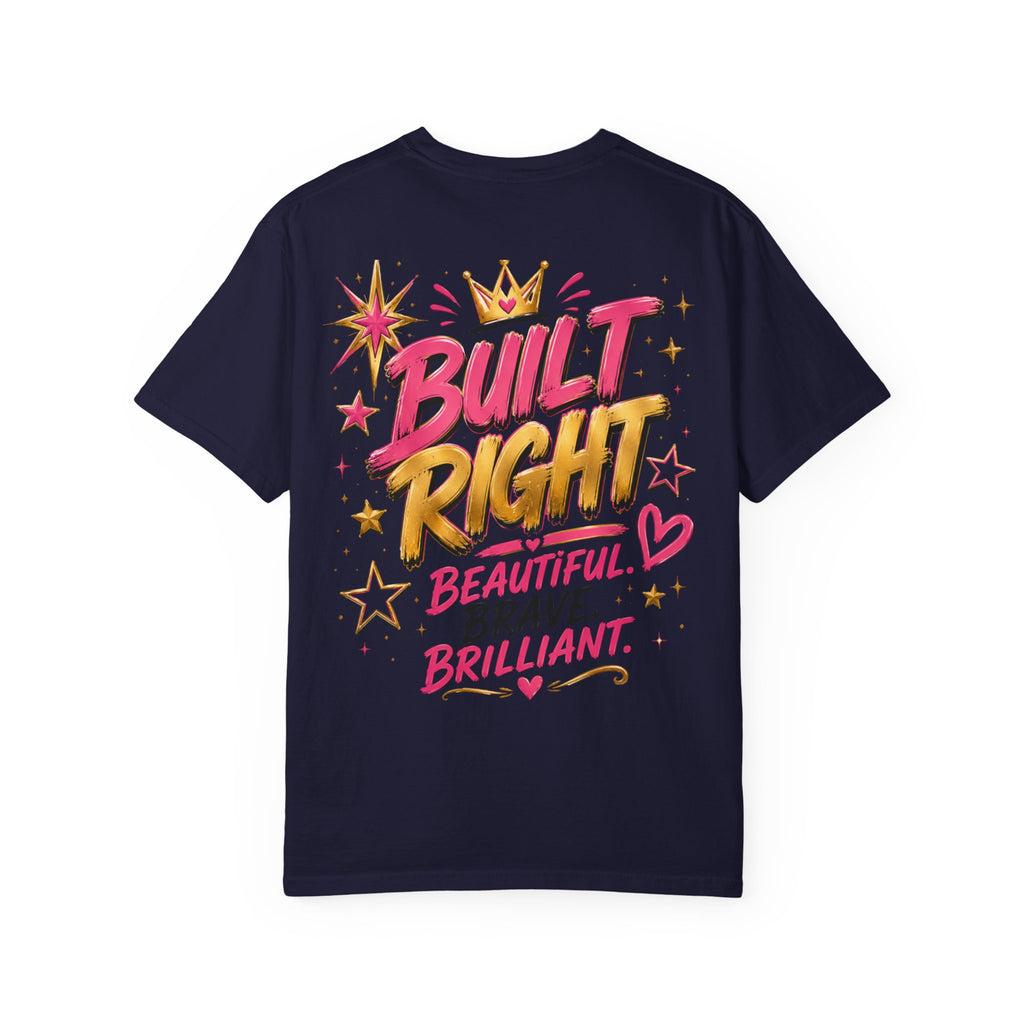 Christian Inspirational T-Shirt — "She Is Built Different / Built Right"