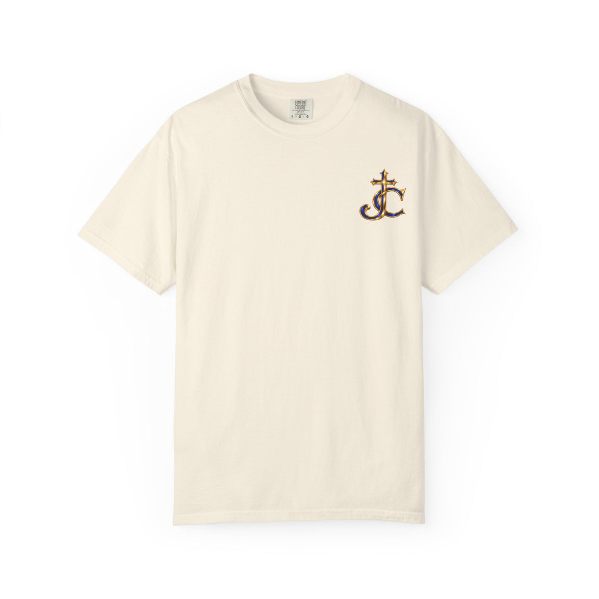 JC & Cross Kingdom Living Lion T-Shirt — Christian Faith Crown Graphic Tee