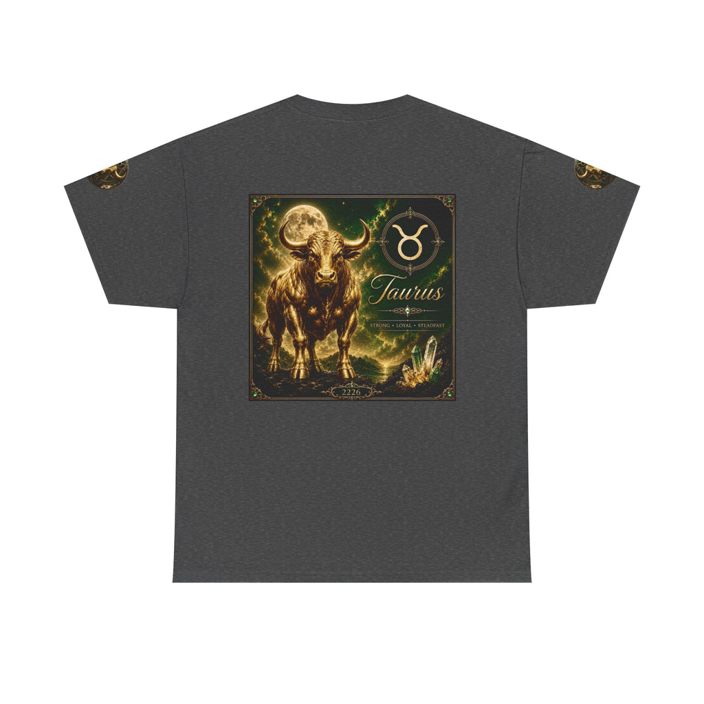 Taurus Zodiac T‑Shirt — Bull Astrology Graphic Tee (Taurus Symbol & Moon Design)