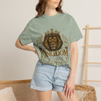 Kingdom Living Lion T-Shirt — Inspirational Christian Cross Floral Tee