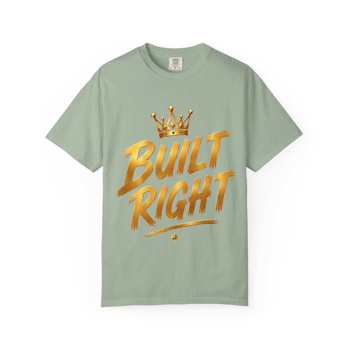 Built Right / Built Different Graphic T-Shirt — Faith Lion Crown Design
