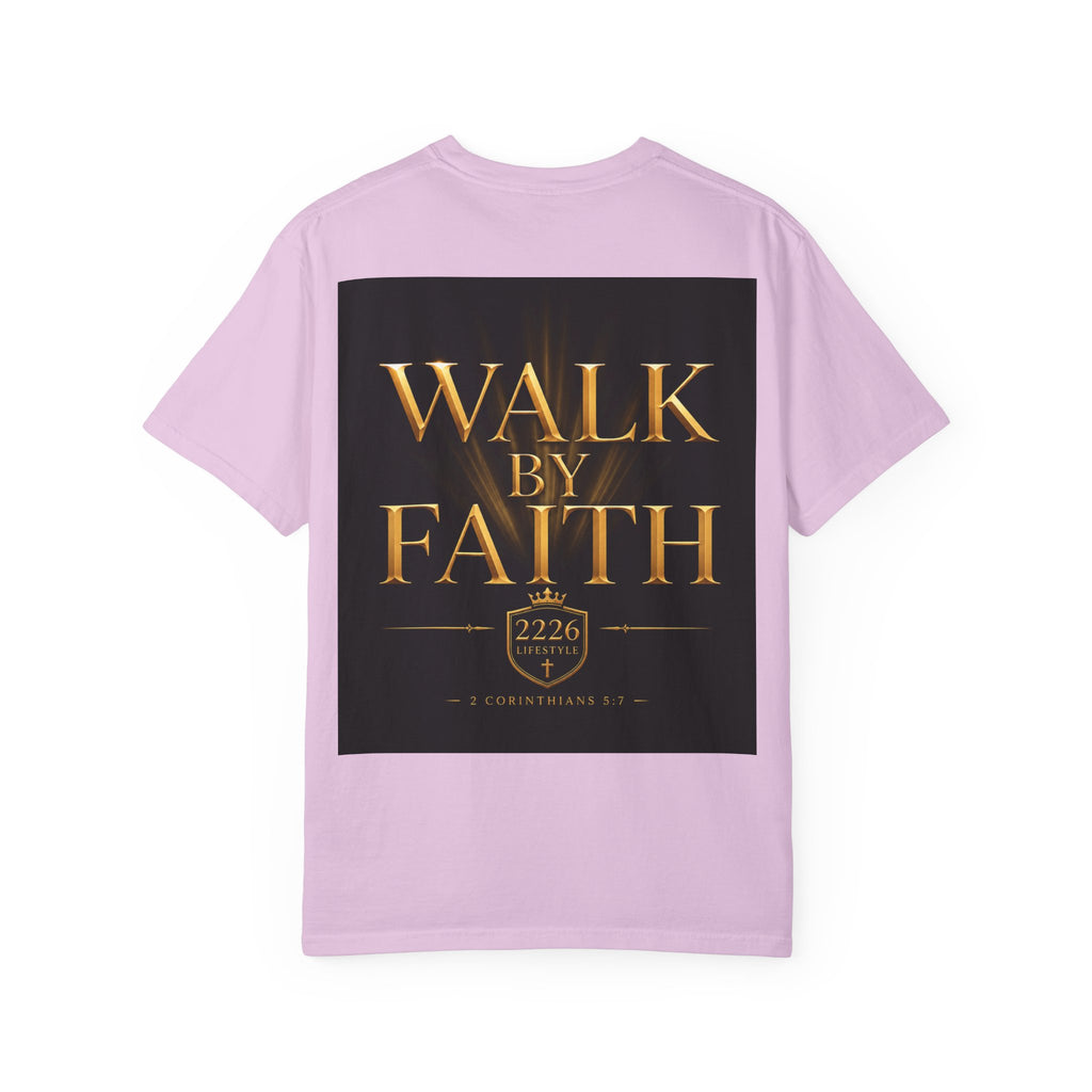 Not By Sight / Walk By Faith T‑Shirt — Christian Faith Graphic Tee