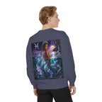 Pisces Mermaid Zodiac Sweatshirt — Pisces Symbol & 'Pisces' Artwork