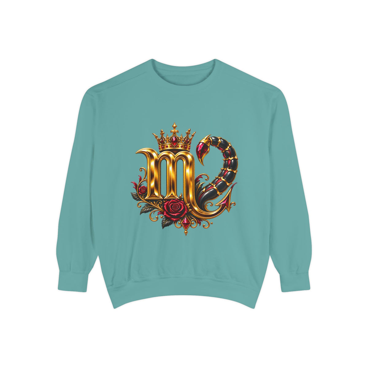 Scorpio Zodiac Sweatshirt — Regal Gold Scorpion Astrological Crewneck