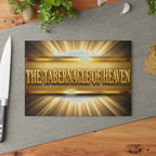 Glass Cutting Board — "The Tabernacle of Heaven" Decorative Religious Kitchen Board