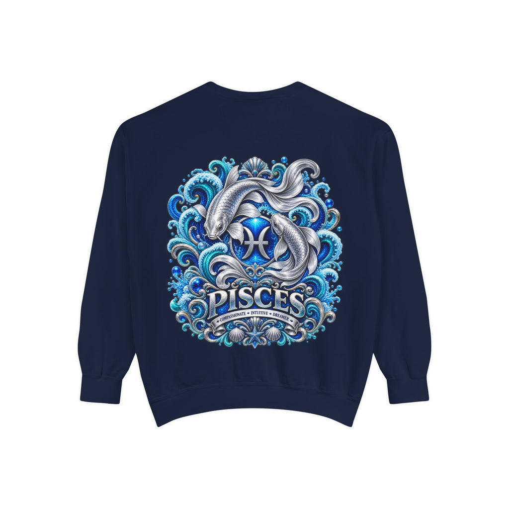 Pisces Zodiac Sweatshirt – Artistic Koi Fish Horoscope Pullover