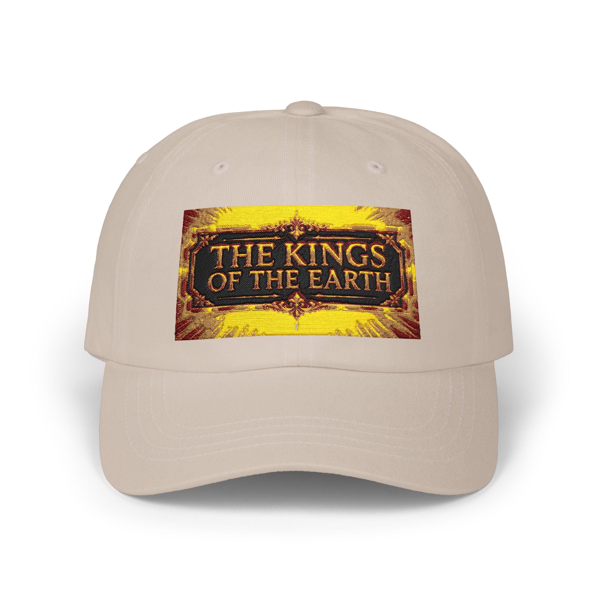 Classic Dad Cap - "The Kings of the Earth" Vintage Gold Patch Baseball Hat