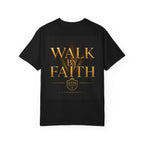 Not By Sight / Walk By Faith T‑Shirt — Christian Faith Graphic Tee