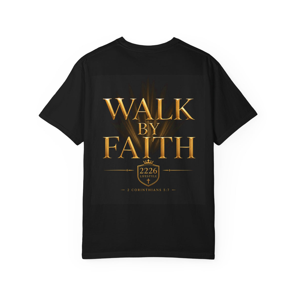 Not By Sight / Walk By Faith T‑Shirt — Christian Faith Graphic Tee