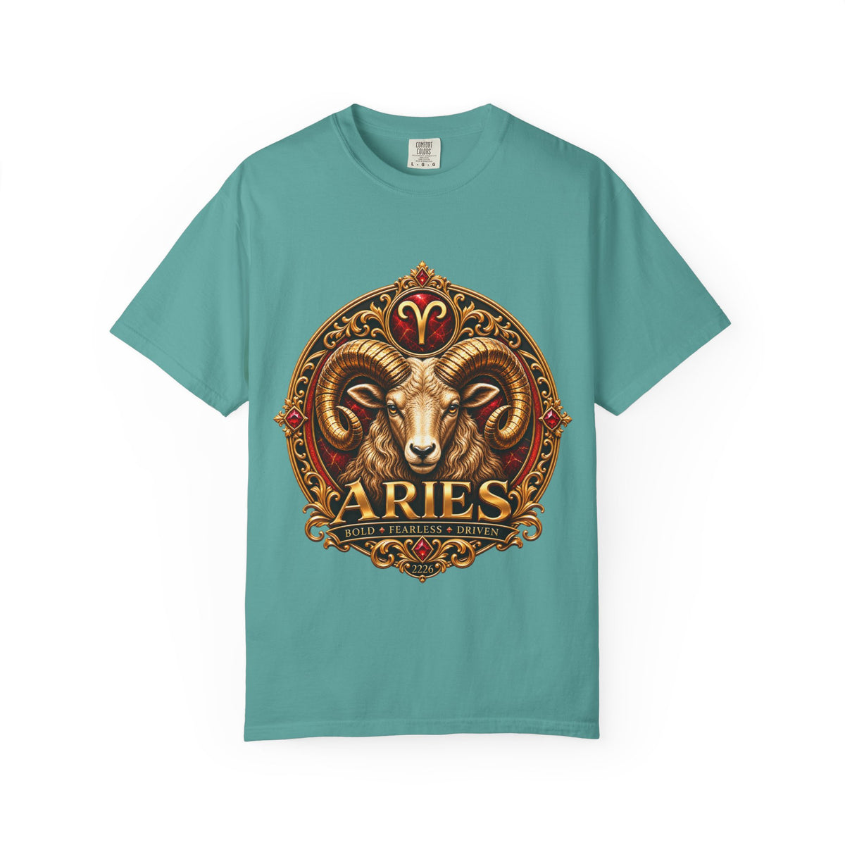 Aries Ram Zodiac T-Shirt — Bold Gold Astrology Tee