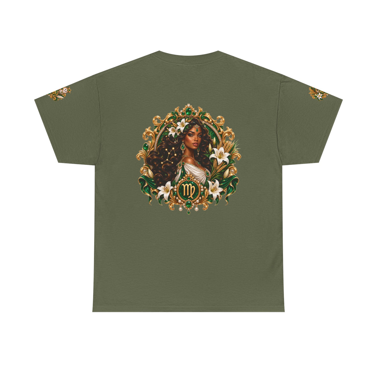 Virgo Zodiac Tee — Elegant Floral Virgo Astrology T-Shirt