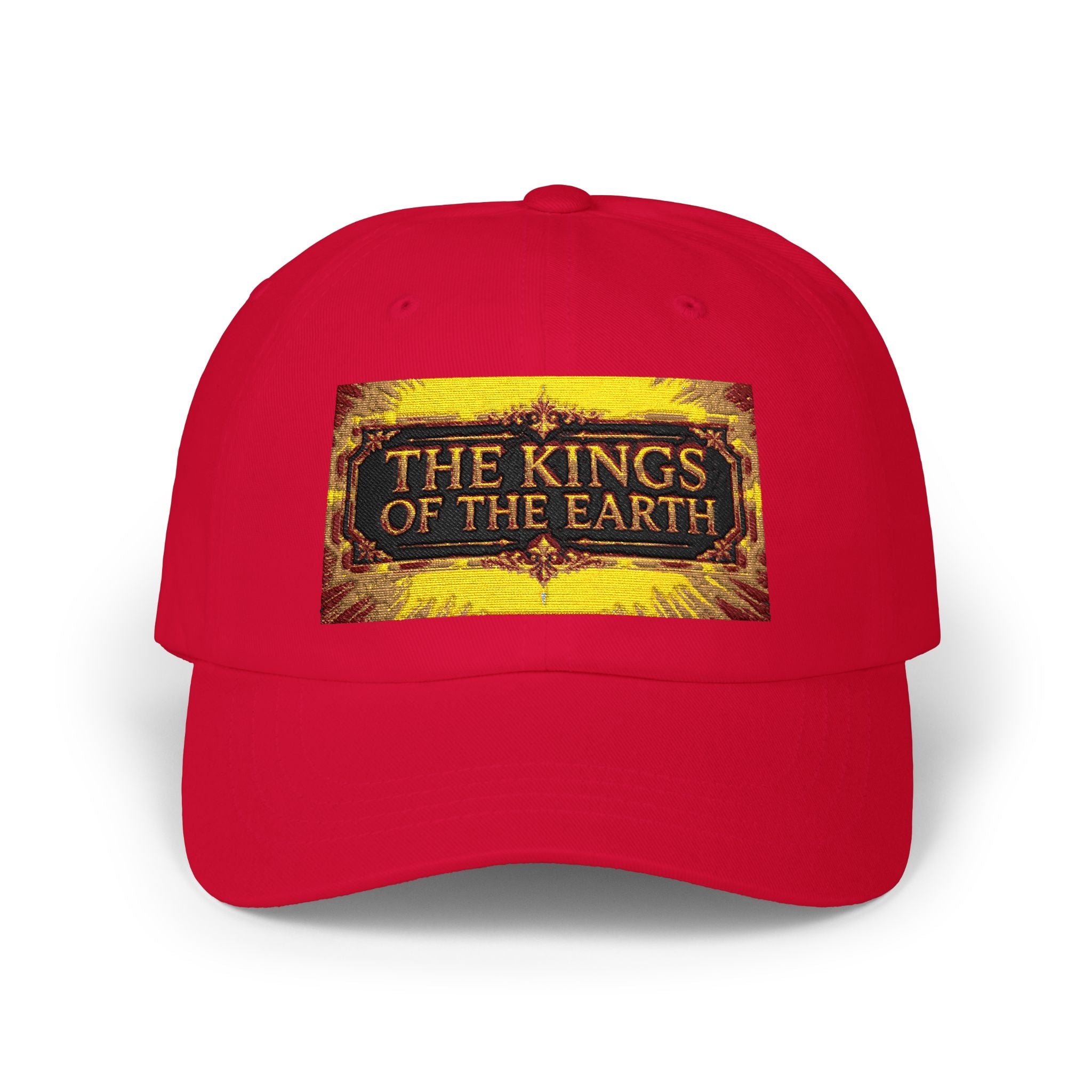 Classic Dad Cap - "The Kings of the Earth" Vintage Gold Patch Baseball Hat